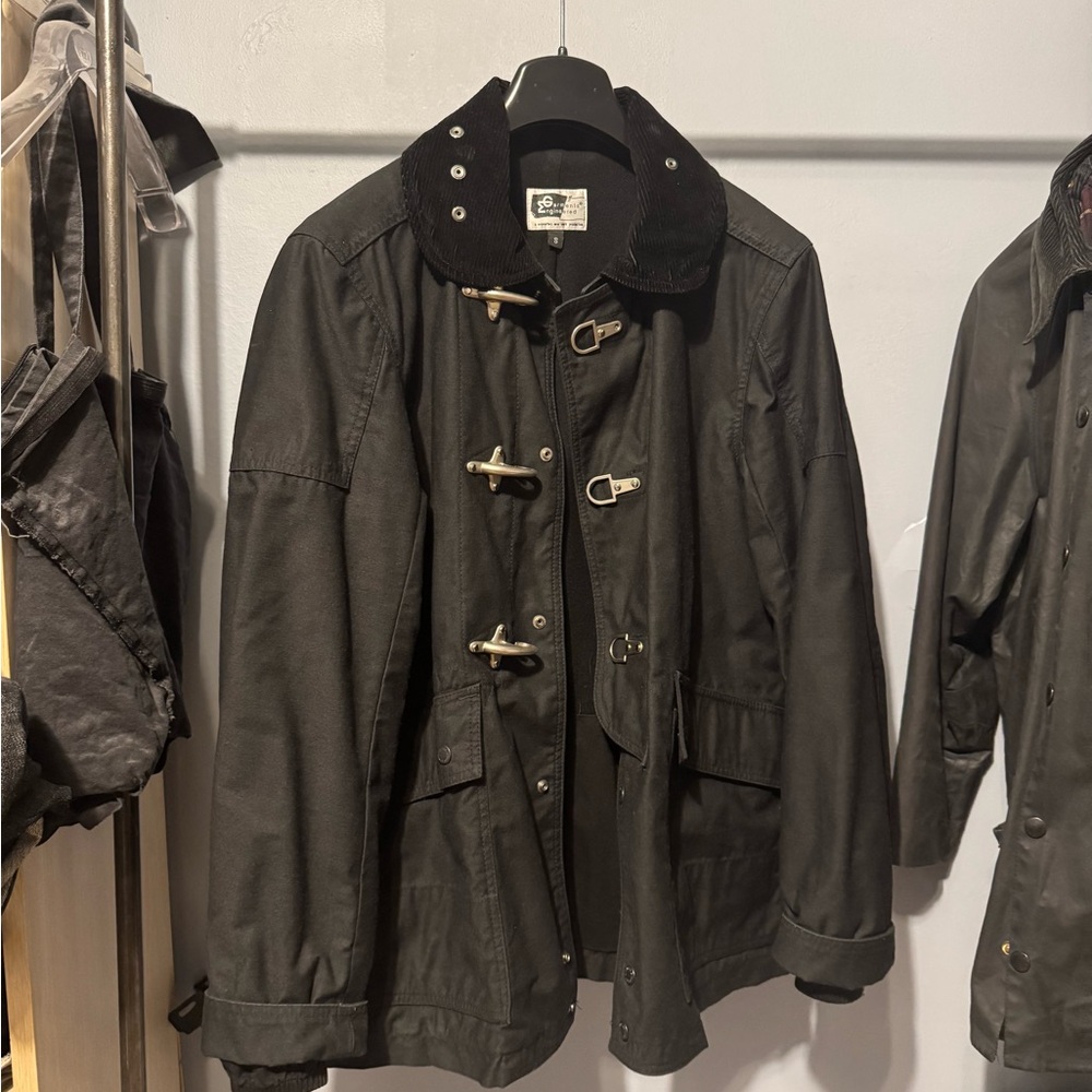 Men's Black Toggle Military Jacket